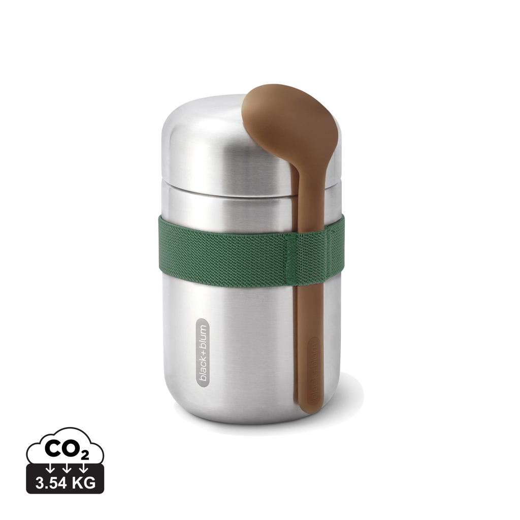 Conteneur alimentaire publicitaire isotherme 400ml Black+Blum Vert olive